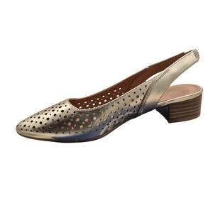 NEW WHITE MOUNTAIN Women's Boronic Low flat slingback Gold size  6.5 M
